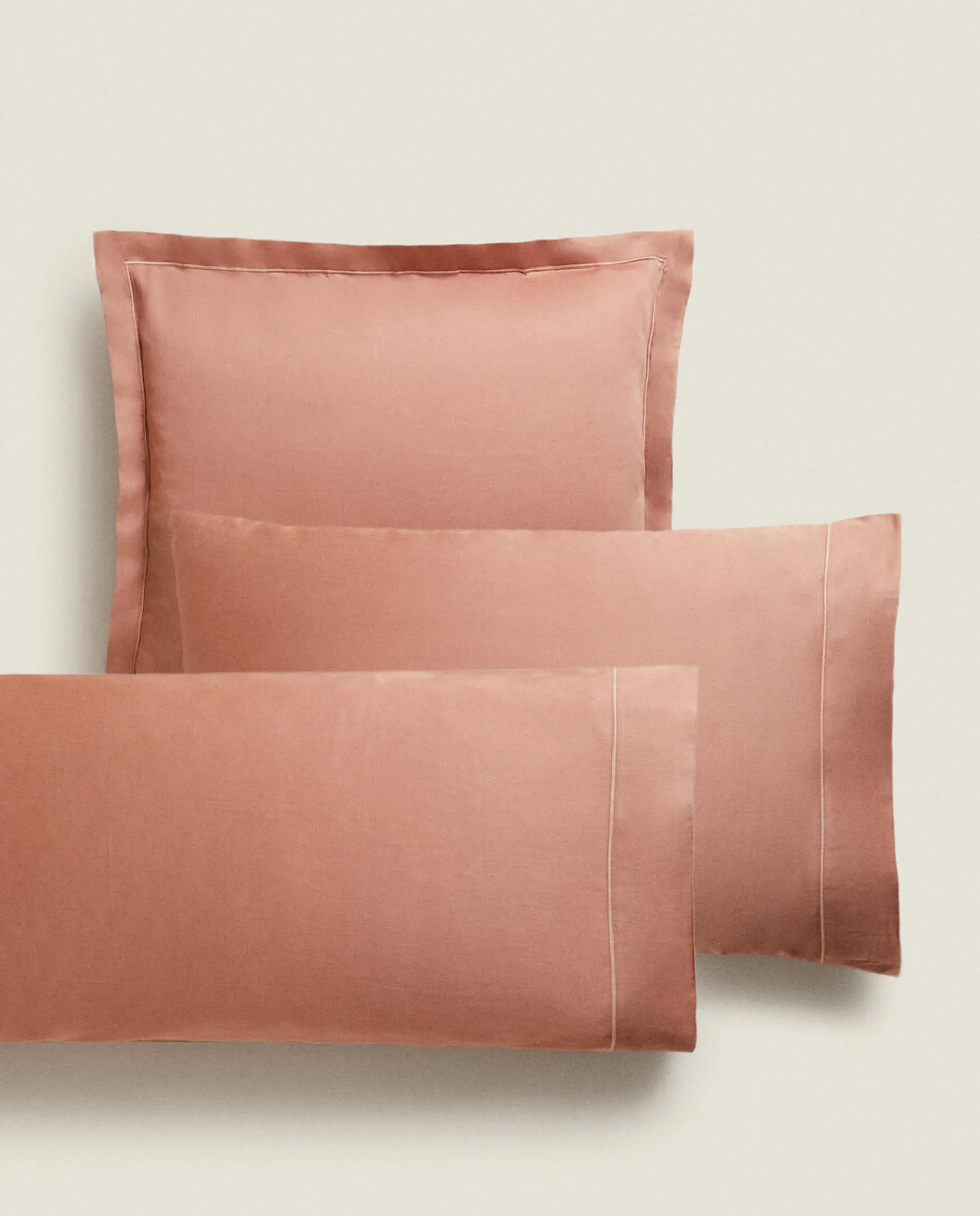 Pillowcases*ZARA Home (300-Thread-Count) Cotton Sateen Pillowcase Rosa