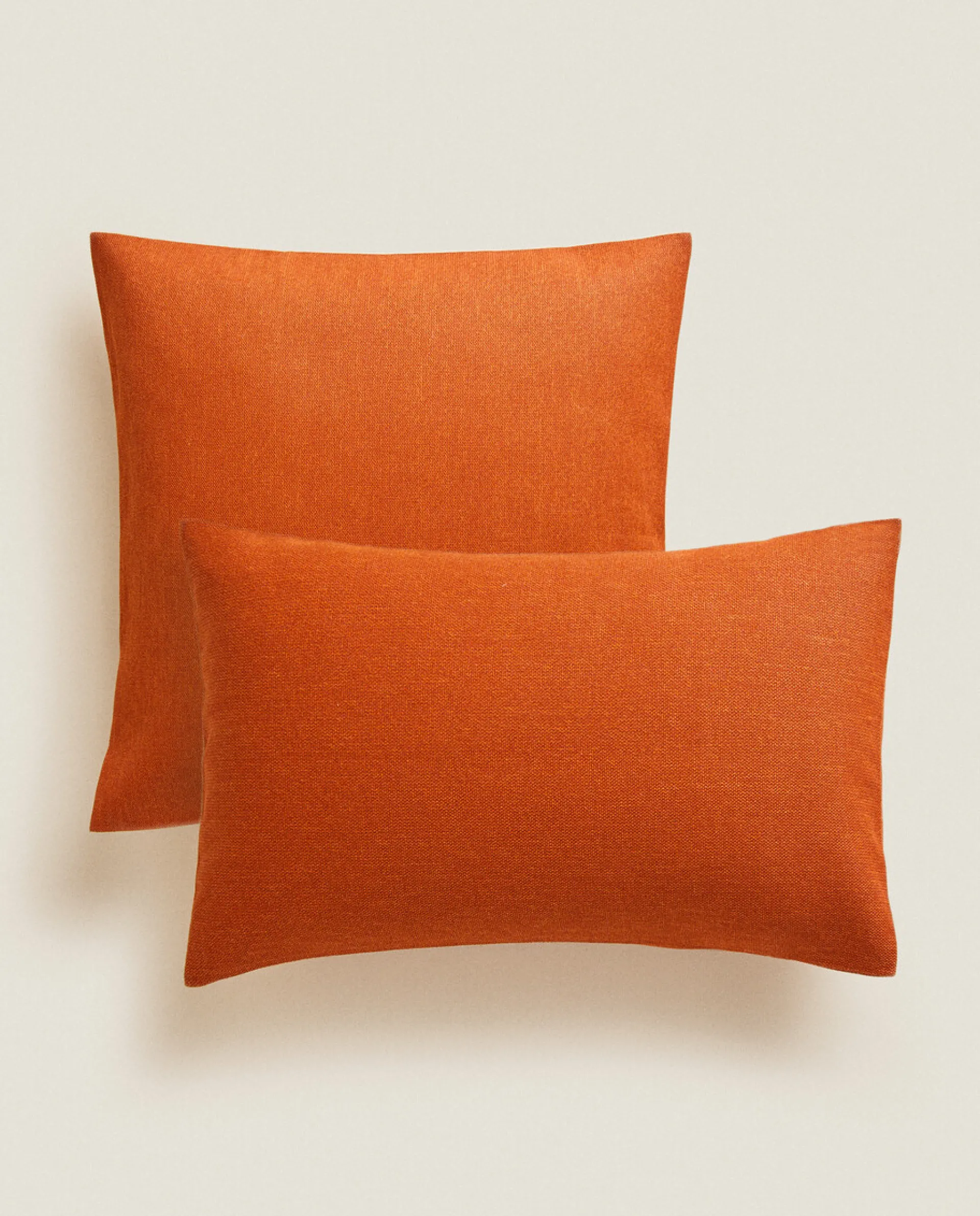 Solid*ZARA Home Throw Pillow Cover Russet