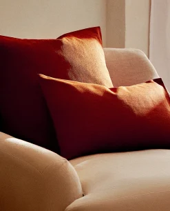 Solid*ZARA Home Throw Pillow Cover Russet