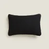 Solid*ZARA Home Throw Pillow Cover Black