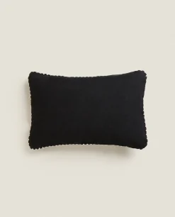 Solid*ZARA Home Throw Pillow Cover Black