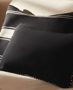 Solid*ZARA Home Throw Pillow Cover Black