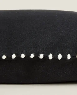 Solid*ZARA Home Throw Pillow Cover Black