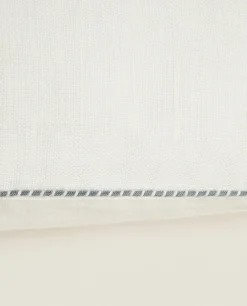 Solid*ZARA Home Throw Pillow Cover With Backstitching White