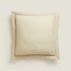 Quilts*ZARA Home Throw Pillow Cover With Dots Beige