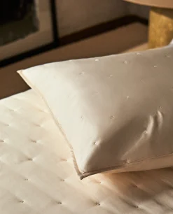 Quilts*ZARA Home Throw Pillow Cover With Dots Cream