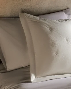 Quilts*ZARA Home Throw Pillow Cover With Dots Grey