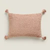 Throw Pillows*ZARA Home Throw Pillow Cover With Tassels Pink