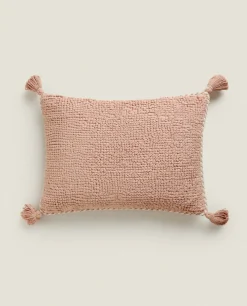 Throw Pillows*ZARA Home Throw Pillow Cover With Tassels Pink