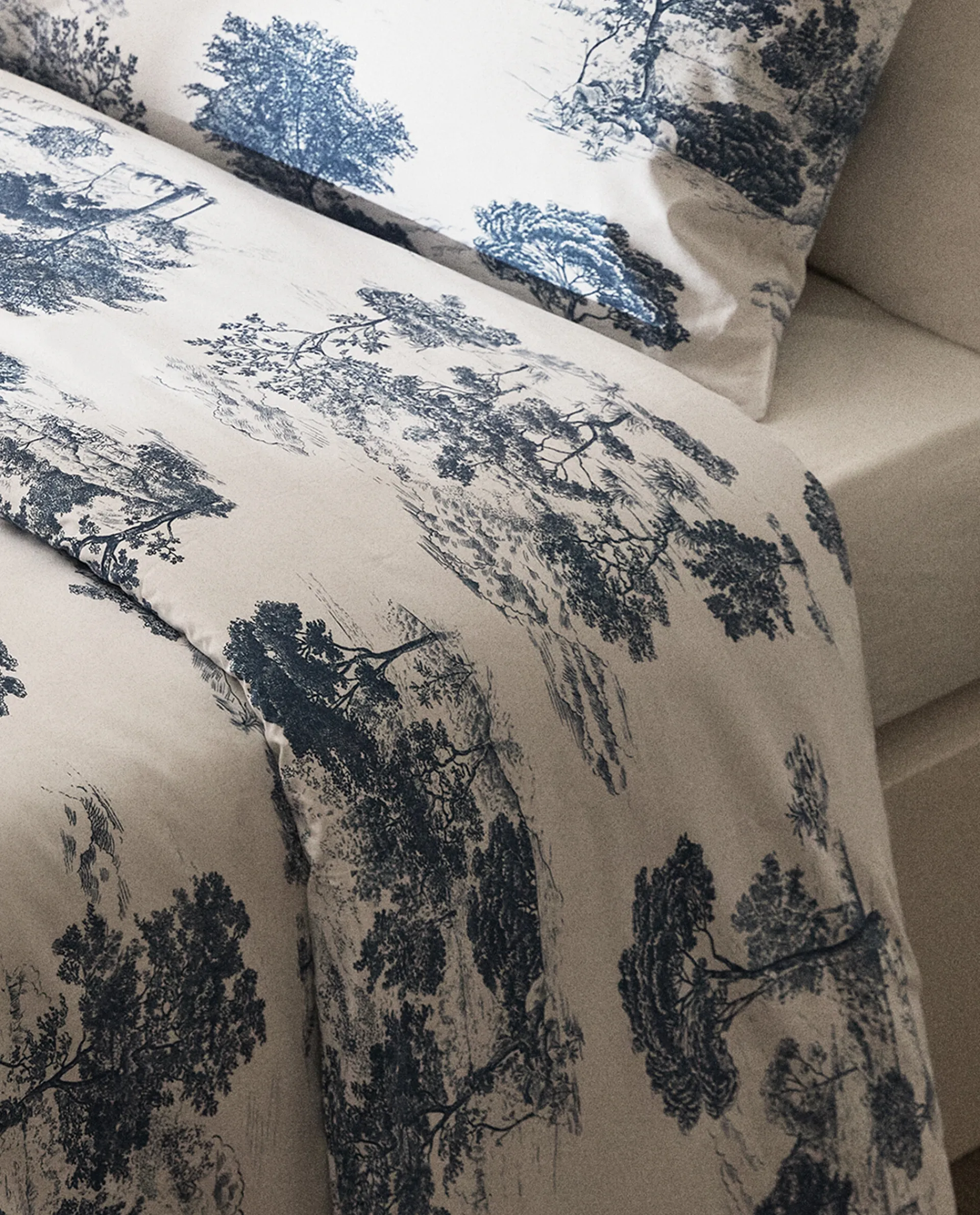 Duvet Covers*ZARA Home Toile De Jouy Duvet Cover Blue