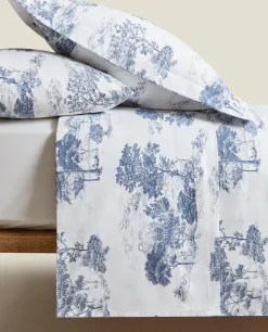 Duvet Covers*ZARA Home Toile De Jouy Duvet Cover Blue