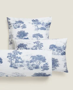 Pillowcases*ZARA Home Toile De Jouy Pillowcase Blue