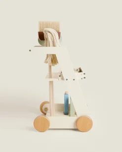 Playing*ZARA Home Toy Cleaning Cart Set Cream