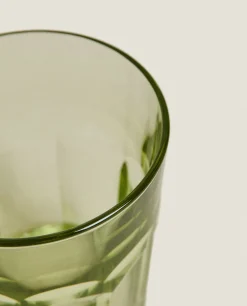 Tumblers*ZARA Home Transparent Water Glass Green