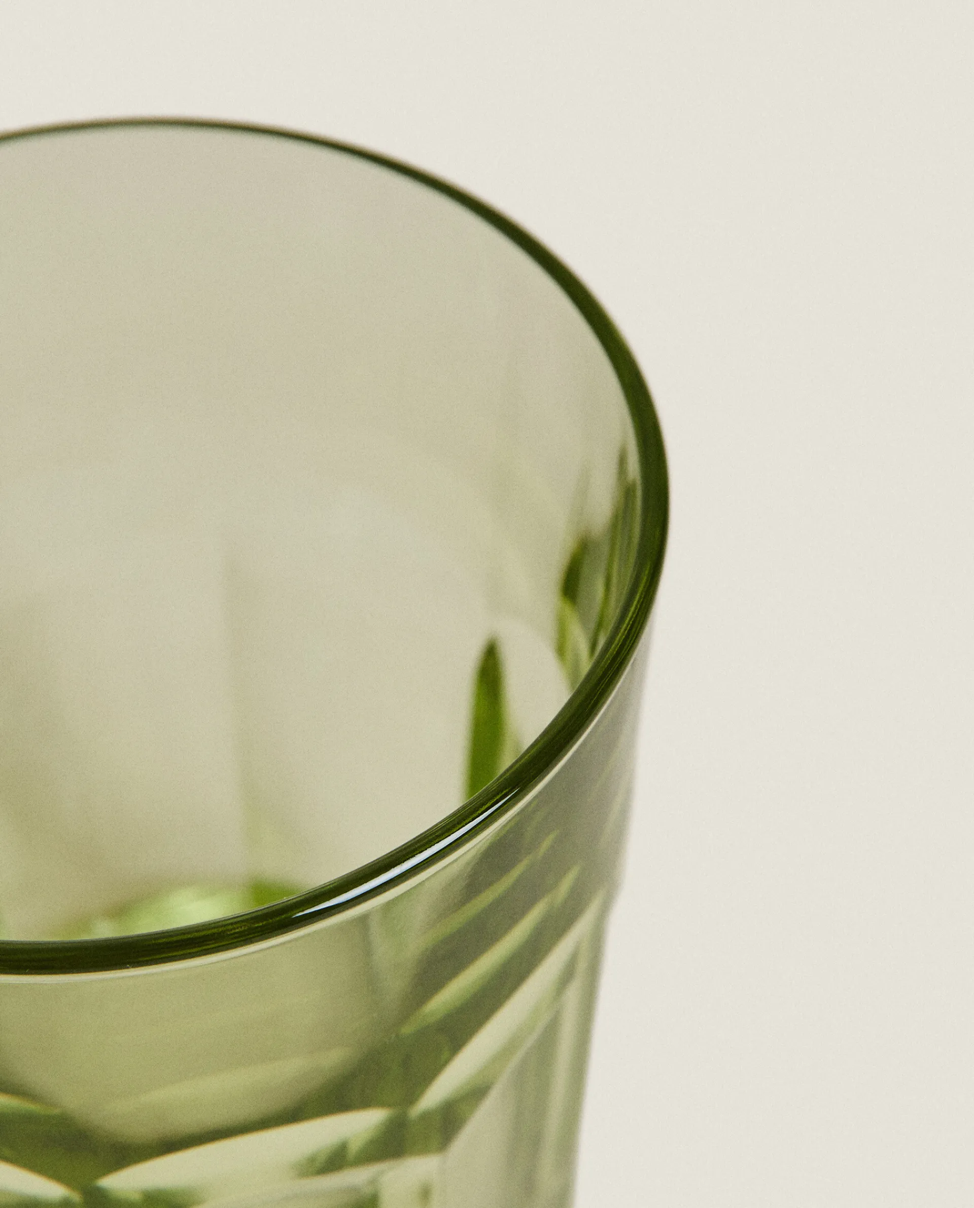 Tumblers*ZARA Home Transparent Water Glass Green