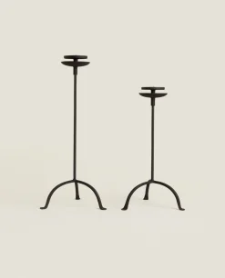 Candlesticks And Tealight Holders*ZARA Home Tripod Candlestick Black