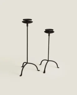 Candlesticks And Tealight Holders*ZARA Home Tripod Candlestick Black
