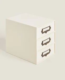 Stationery*ZARA Home Unit With Drawers Cream