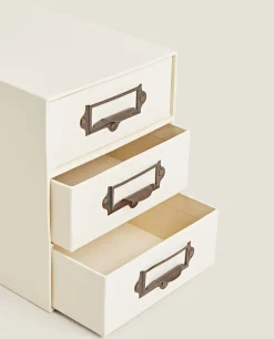 Stationery*ZARA Home Unit With Drawers Cream
