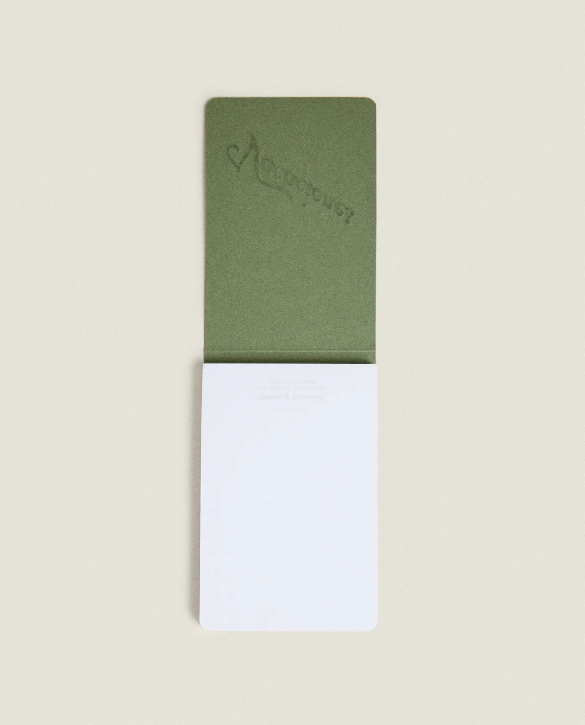 Stationery*ZARA Home Vacaciones Notepad X Saint-Lazare Green