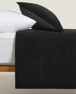 Quilts*ZARA Home Velvet Quilt Black