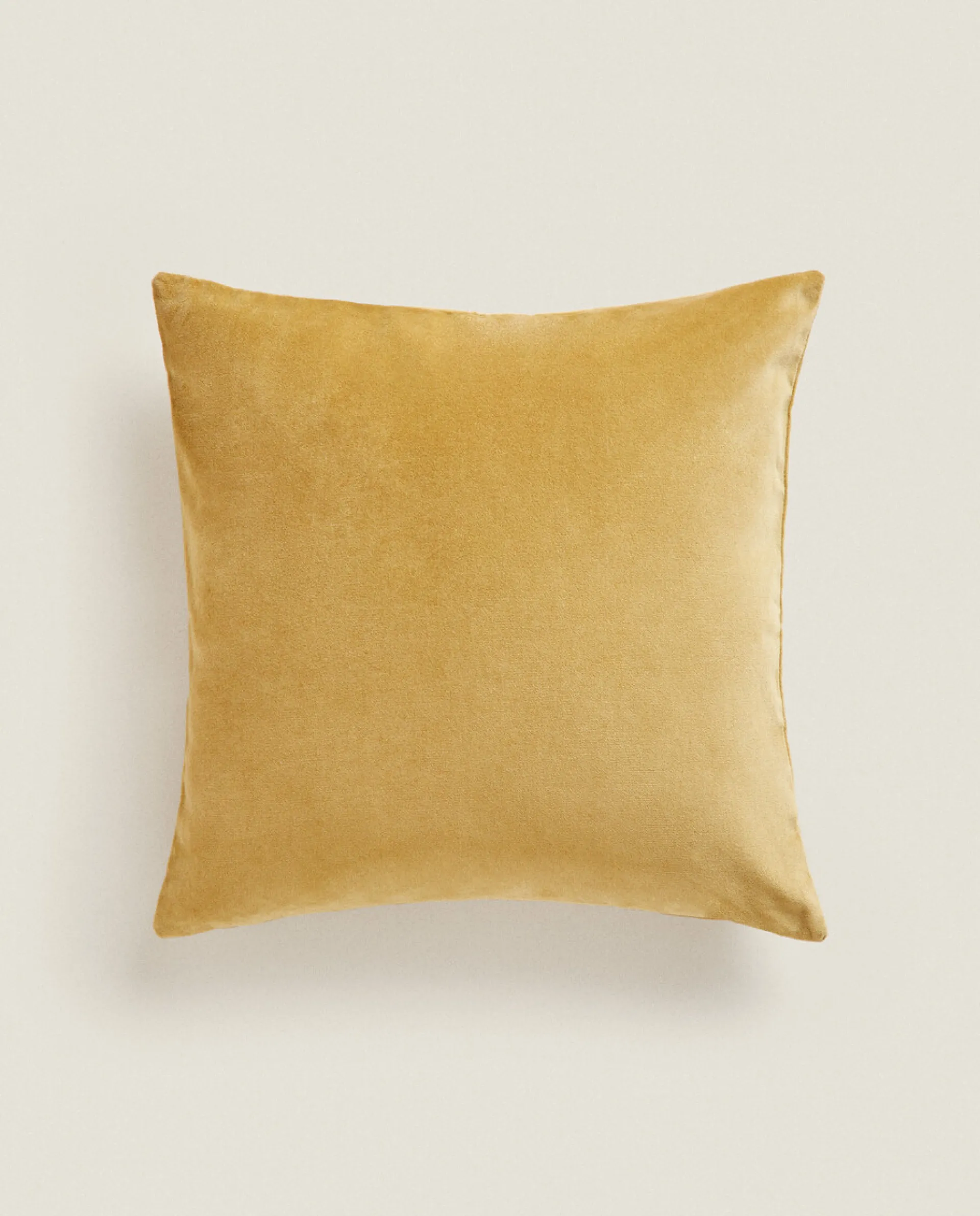 Solid*ZARA Home Velvet Throw Pillow Cover Mustard Yellow