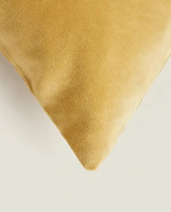 Solid*ZARA Home Velvet Throw Pillow Cover Mustard Yellow