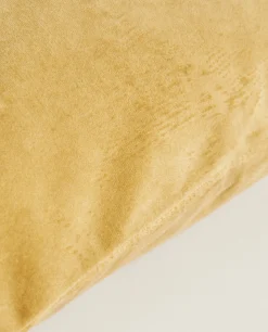 Solid*ZARA Home Velvet Throw Pillow Cover Mustard Yellow