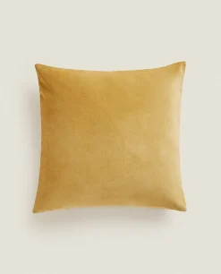 Solid*ZARA Home Velvet Throw Pillow Cover Mustard Yellow
