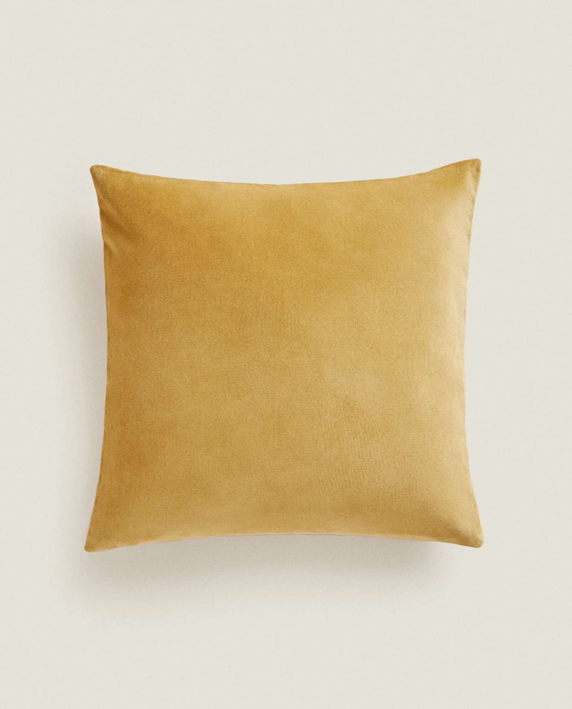 Solid*ZARA Home Velvet Throw Pillow Cover Mustard Yellow