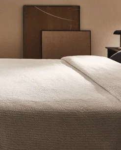 Bedspreads*ZARA Home Waffle Knit Bedspread White