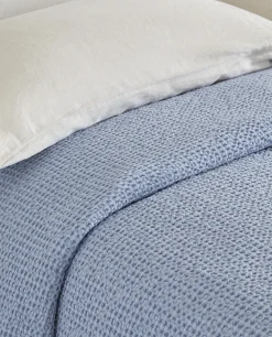 Bedspreads*ZARA Home Waffle Knit Bedspread Blue