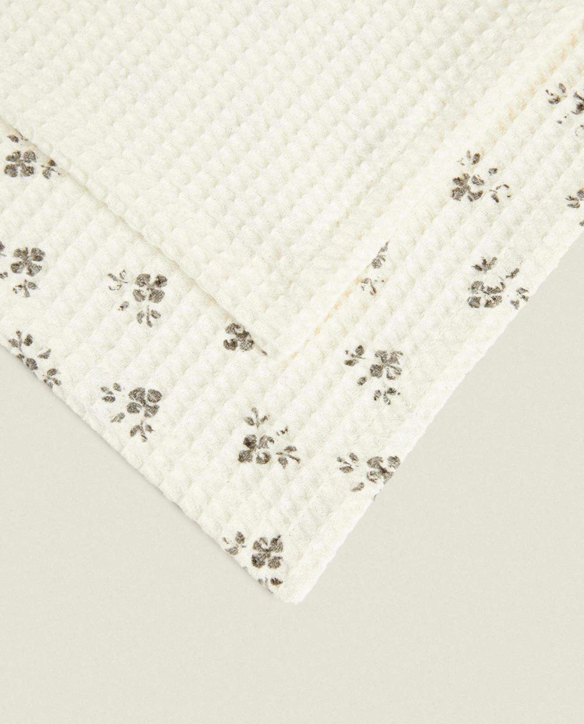 Cleaning*ZARA Home Waffle Multipurpose Kitchen Towel (Pack Of 2) Cream