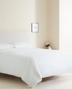 Duvet Covers*ZARA Home Waffle-Knit Duvet Cover White
