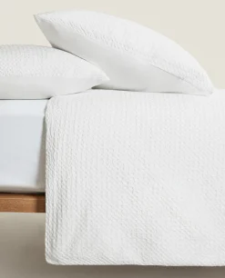 Duvet Covers*ZARA Home Waffle-Knit Duvet Cover White