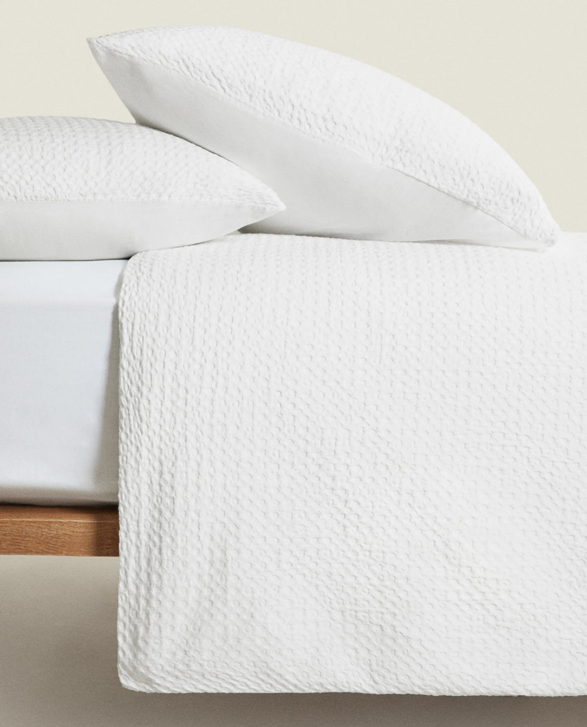 Duvet Covers*ZARA Home Waffle-Knit Duvet Cover White