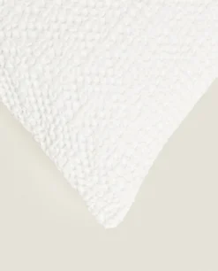 Bedspreads*ZARA Home Waffle-Knit Throw Pillow Cover White