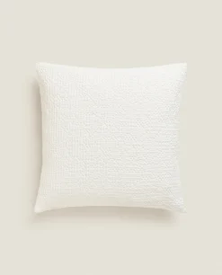 Bedspreads*ZARA Home Waffle-Knit Throw Pillow Cover White