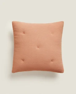 Throw Pillows*ZARA Home Waffle-Knit Throw Pillow Cover Pink
