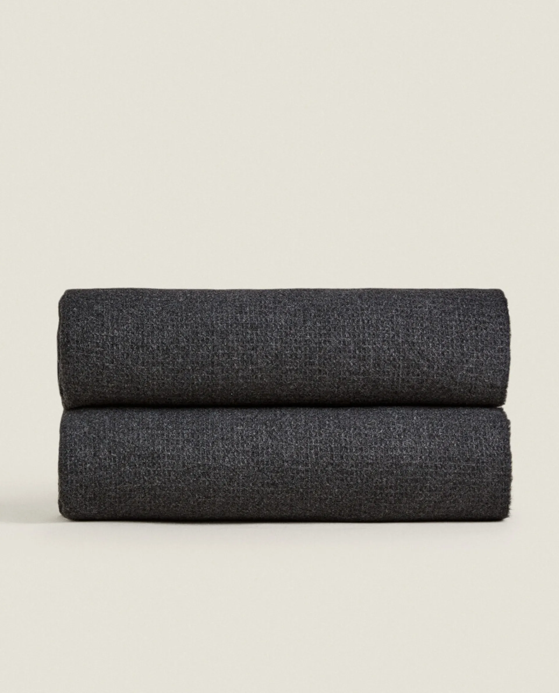 Blankets*ZARA Home Waffle-Texture Blanket Grey