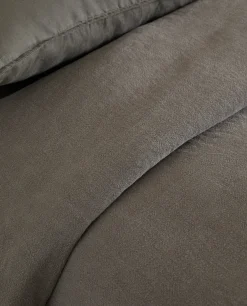 Bedspreads*ZARA Home Washed Linen Bedspread (400 Gsm) Grey