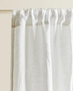 Curtains*ZARA Home Washed Linen Curtain White