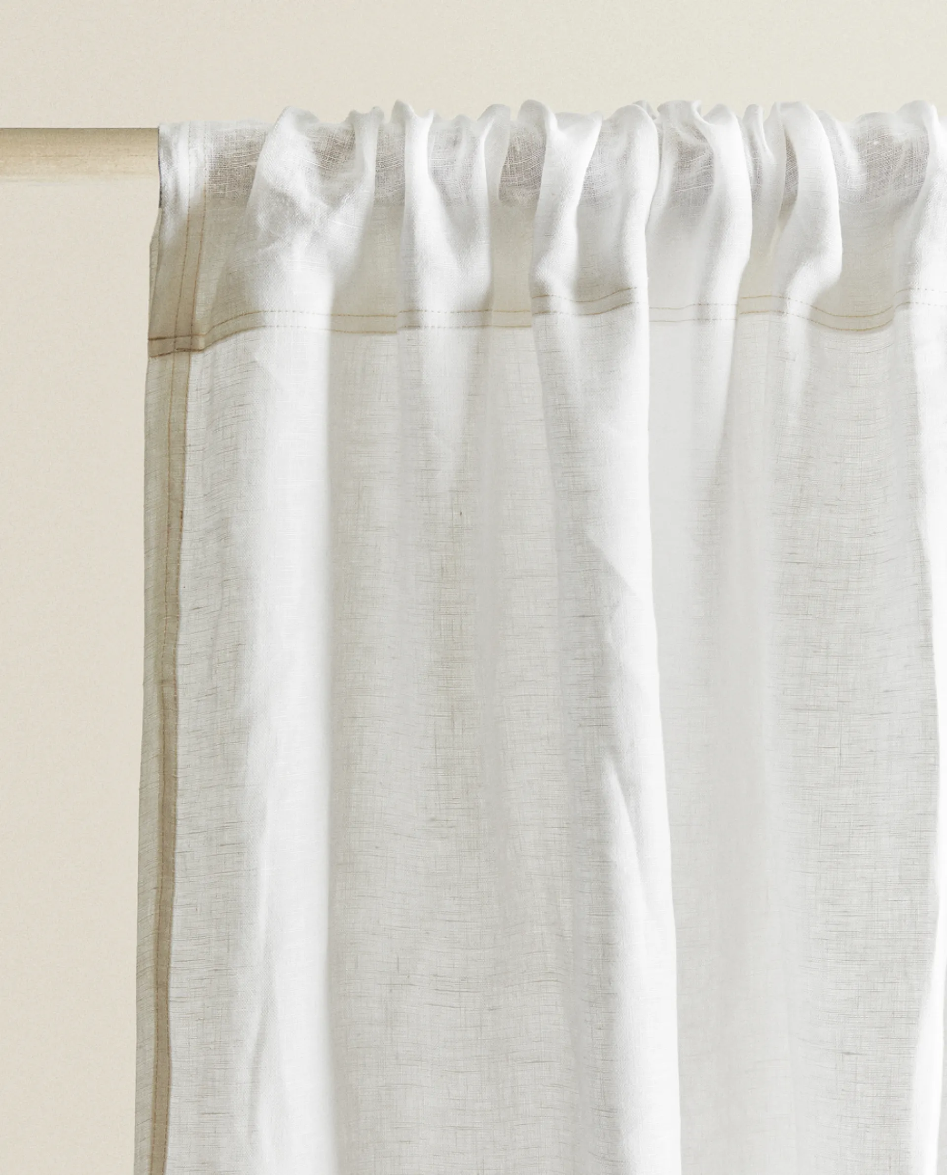 Curtains*ZARA Home Washed Linen Curtain White
