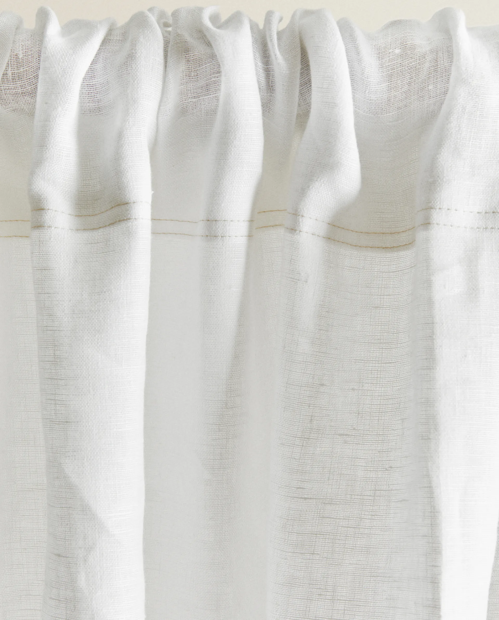 Curtains*ZARA Home Washed Linen Curtain White