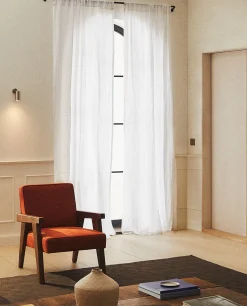 Curtains*ZARA Home Washed Linen Curtain White