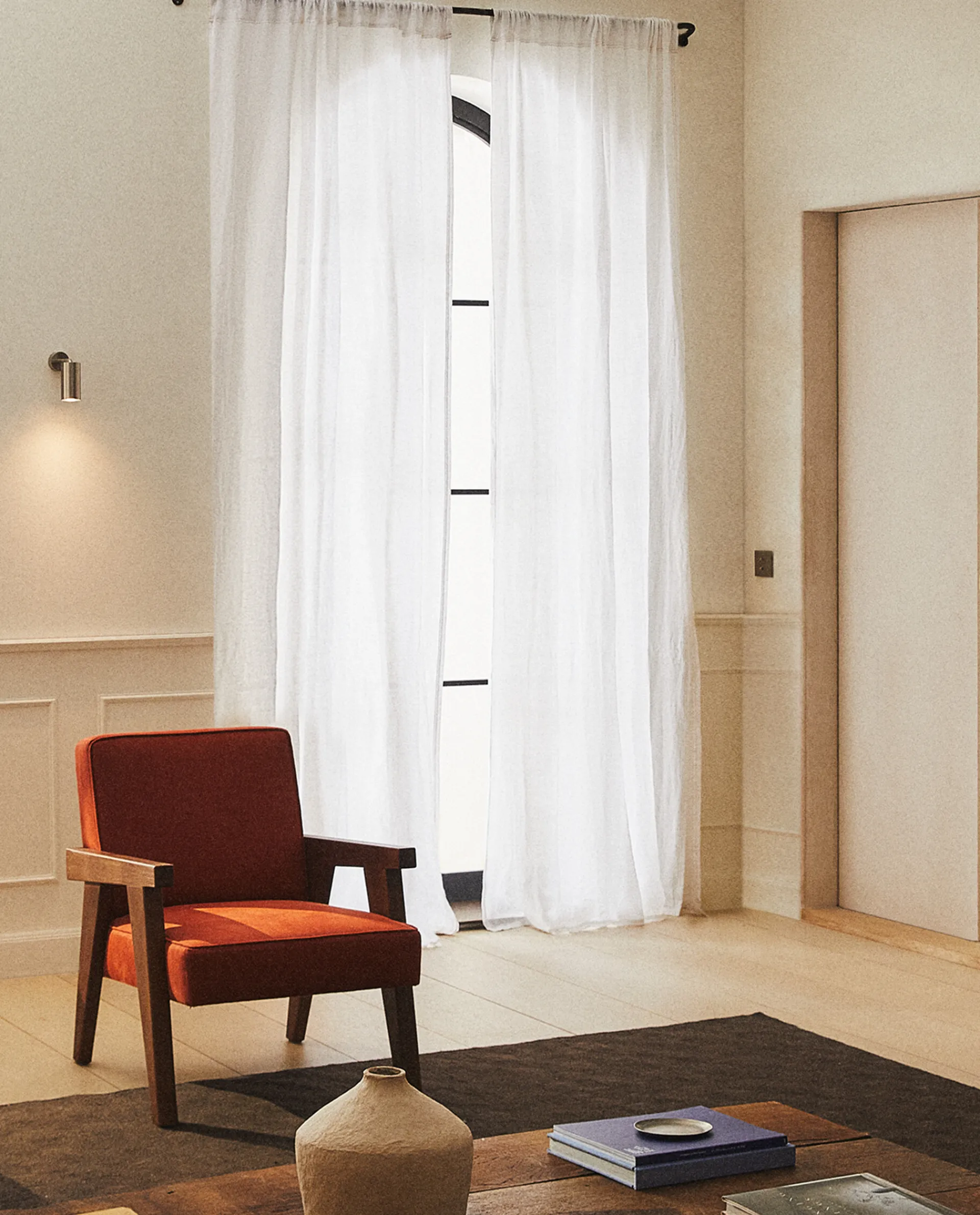 Curtains*ZARA Home Washed Linen Curtain White