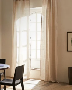 Curtains*ZARA Home Washed Linen Curtain Natural Colour