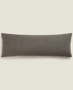 Solid*ZARA Home Washed Linen Throw Pillow Cover Grey