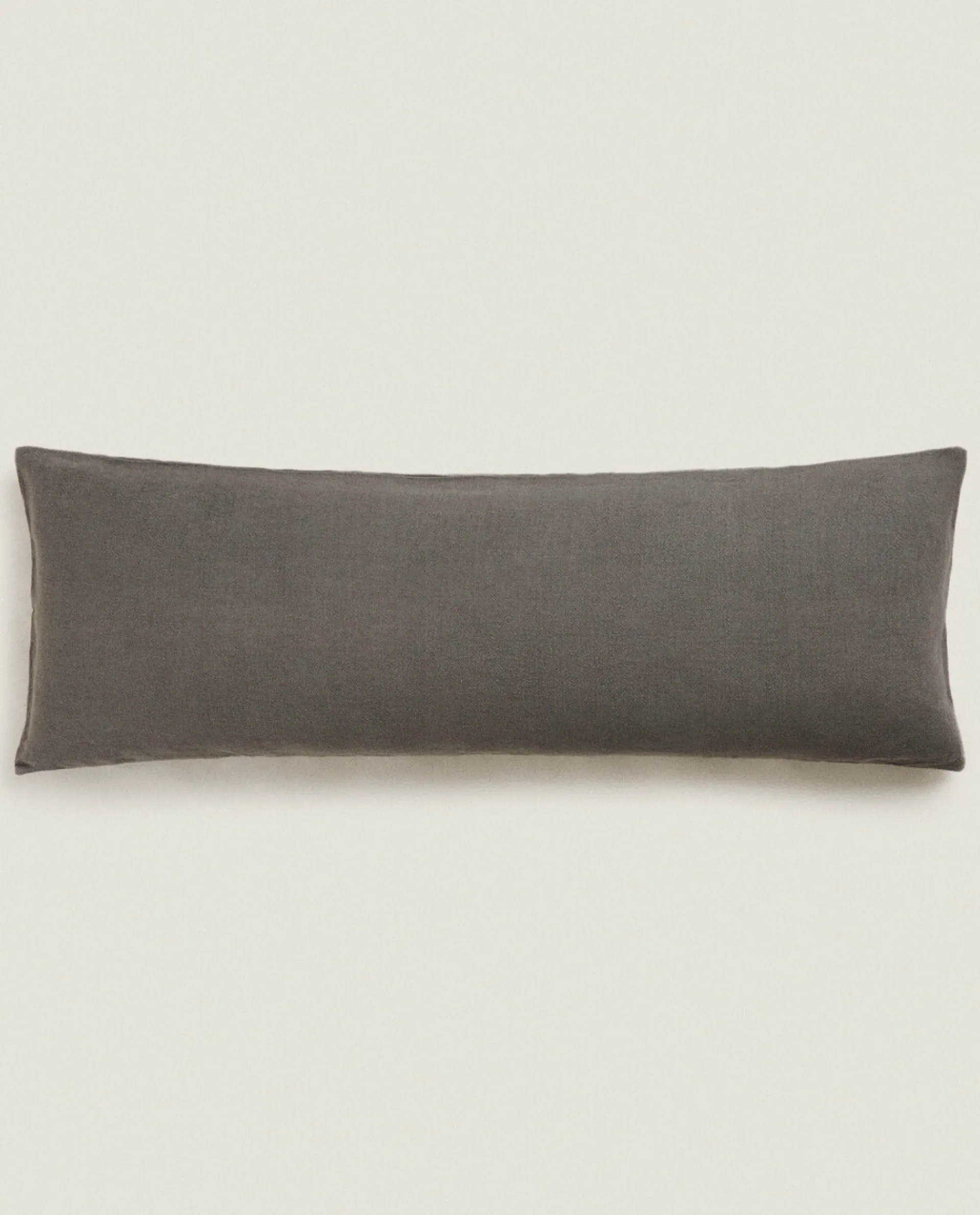 Solid*ZARA Home Washed Linen Throw Pillow Cover Grey