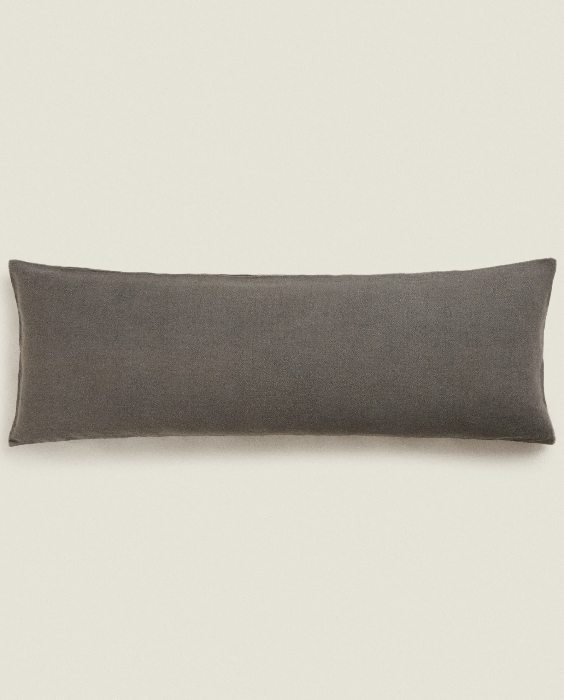 Solid*ZARA Home Washed Linen Throw Pillow Cover Grey